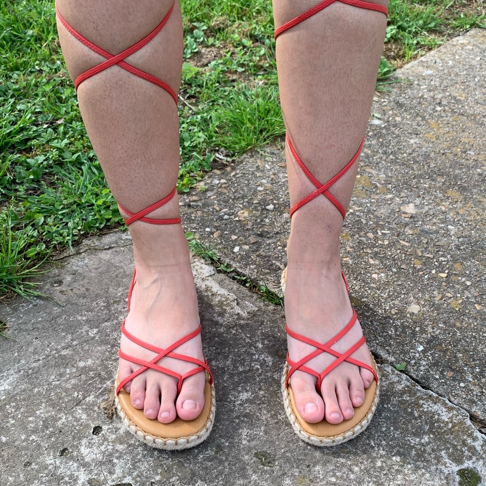 Lottini Women’s Strappy Red Sandals